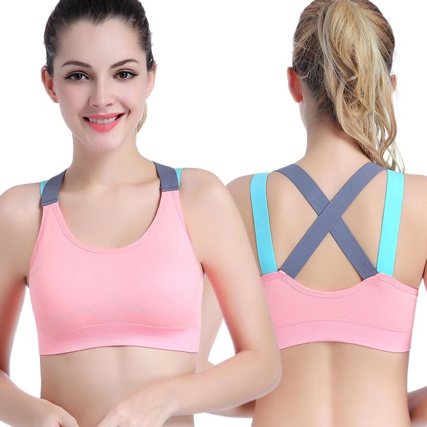 Cross Straps Push Up Sports Bra