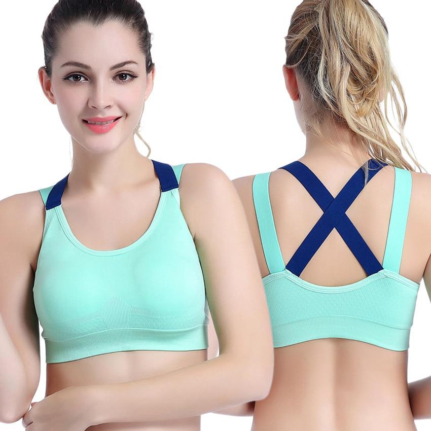Cross Straps Push Up Sports Bra