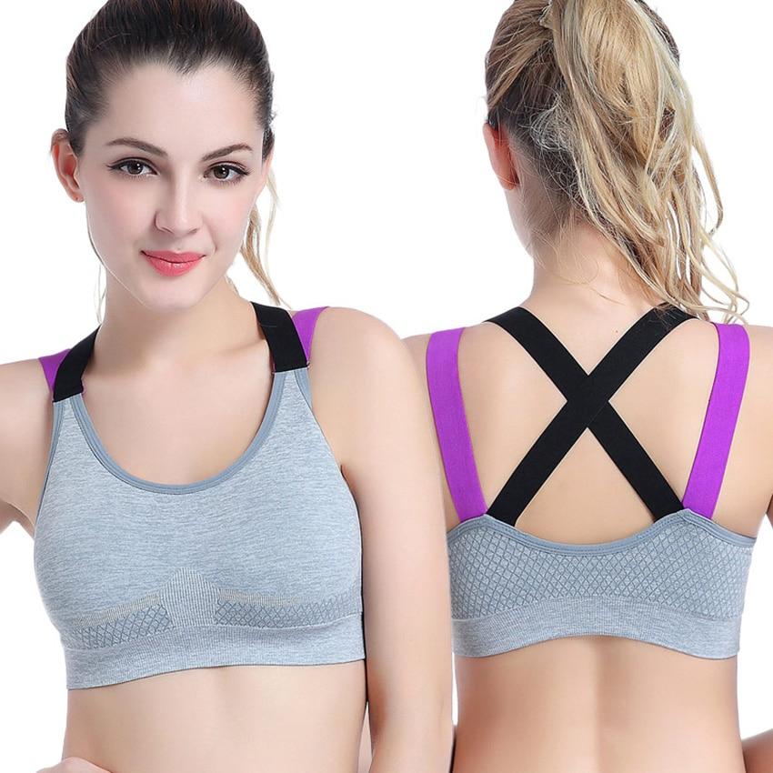 Cross Straps Push Up Sports Bra