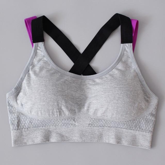 Cross Straps Push Up Sports Bra