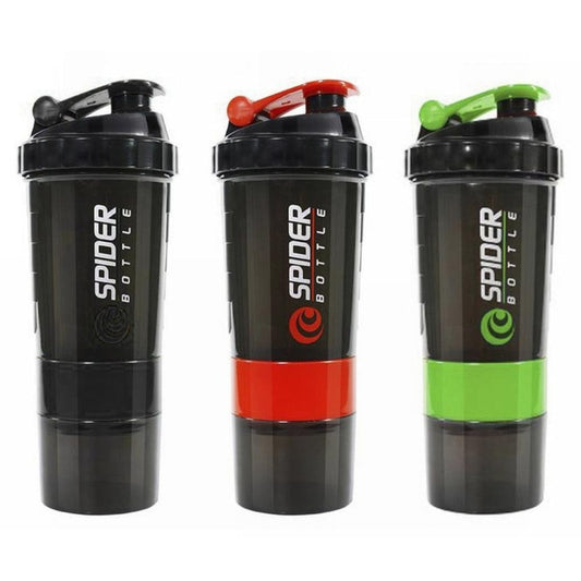 3 Layers Bottle Protein Powder Shake Cup Large Capacity Water Bottle Plastic Mixing Cup Body-Building Exercise Bottle