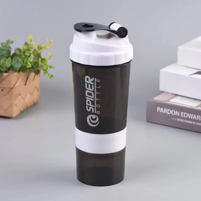 3 Layers Bottle Protein Powder Shake Cup Large Capacity Water Bottle Plastic Mixing Cup Body-Building Exercise Bottle
